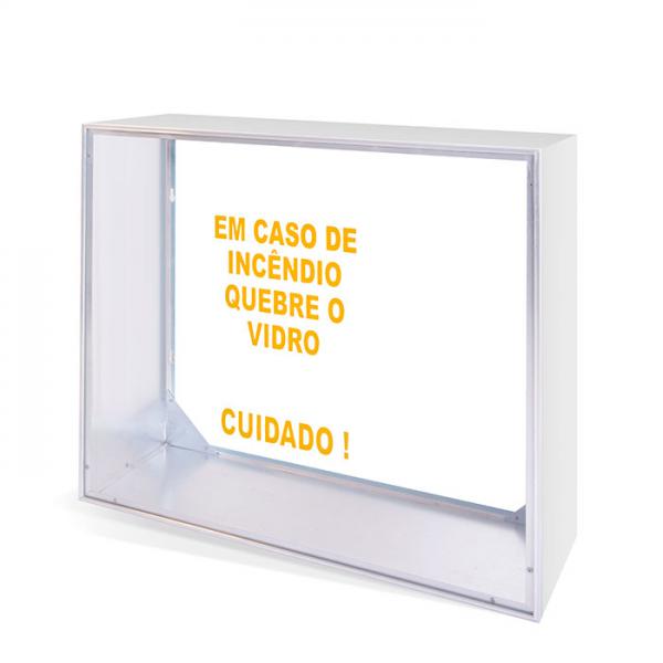 Caixa alumínio tripla para extintor PQSP 4kg